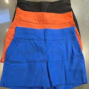 Lot of 3 pairs New York & Company Whitney shorts Size XS black blue